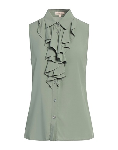 CAMICETTASNOB Solid color shirts & blouses Military green 100% Viscose