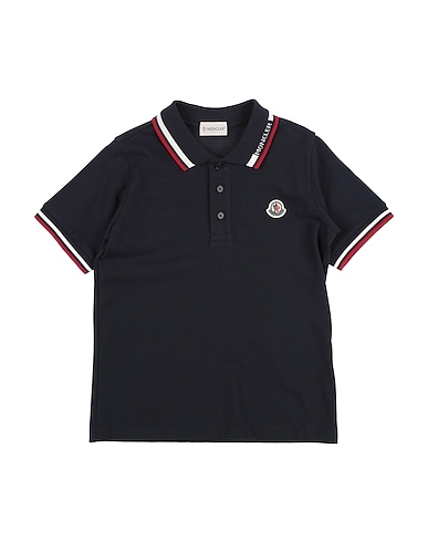 MONCLER Polo shirt Midnight blue 100% Cotton