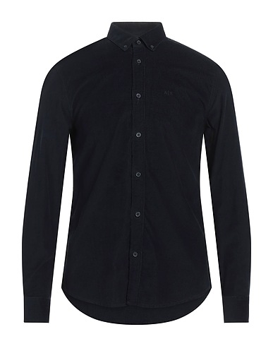ARMANI EXCHANGE Solid colour shirt Midnight blue 100% Cotton