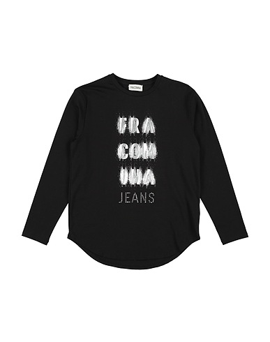 FRACOMINA MINI T-shirt Black 95% Cotton, 5% Elastane