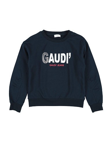 GAUDÌ Sweatshirt Navy blue 95% Cotton, 5% Elastane