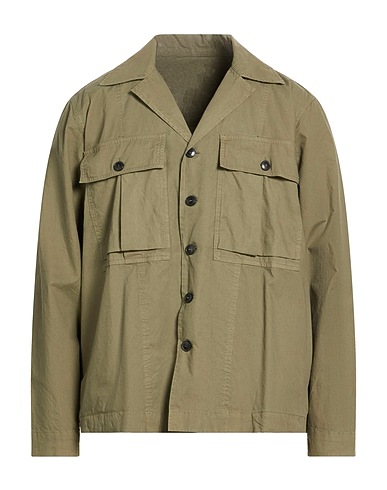 FORTELA Solid colour shirt Military green 100% Cotton