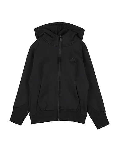 ADIDAS Sweatshirt Black 56% Cotton, 40% Recycled polyester, 4% Elastane