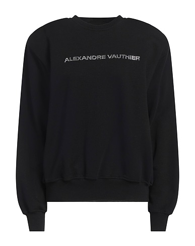 ALEXANDRE VAUTHIER Sweatshirt Black 100% Cotton, Elastane, Glass