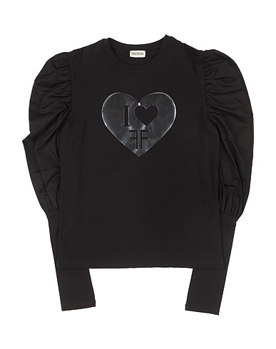 FRACOMINA MINI T-Shirt Schwarz 95% Baumwolle, 5% Elastan