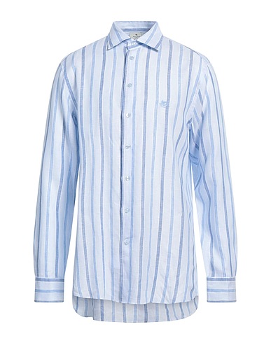 ETRO Camicia a righe Celeste 100% Lino