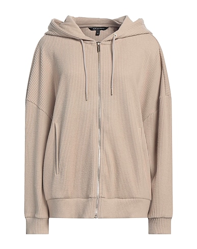 ARMANI EXCHANGE Hooded sweatshirt Beige 51% Cotton, 47% Polyester, 2% Elastane