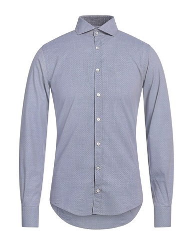 G.P. BELLINI Patterned shirt BLU NOTTE 100% Cotton