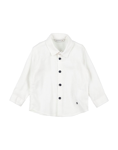 MANUEL RITZ Solid colour shirt 55% Linen, 45% Cotton