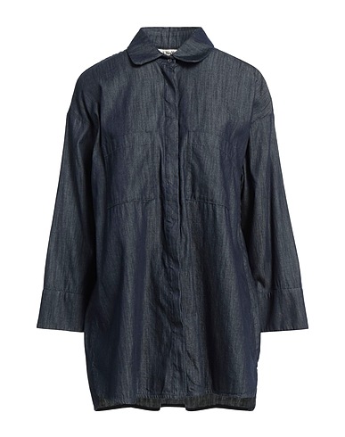 'S MAX MARA Solid colour shirts & blouses Blue 100% Cotton