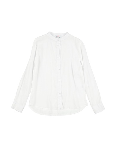 STONE UP Solid colour shirts & blouses White 100% Linen