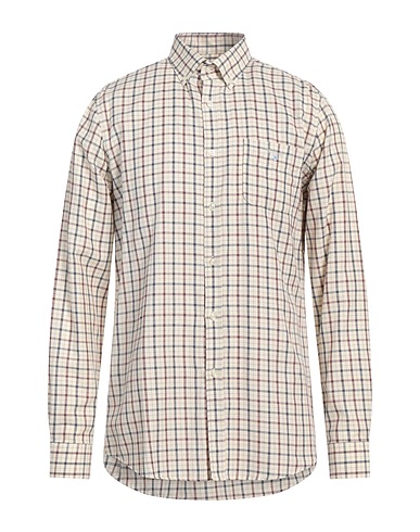 BARBOUR Checked shirt Ivory 100% Cotton