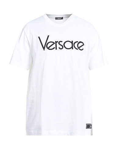 VERSACE T-shirt White 100% Cotton, Polyester, Viscose