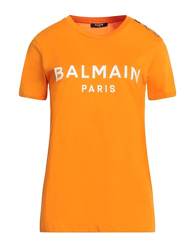 BALMAIN T-shirt Arancione 100% Cotone