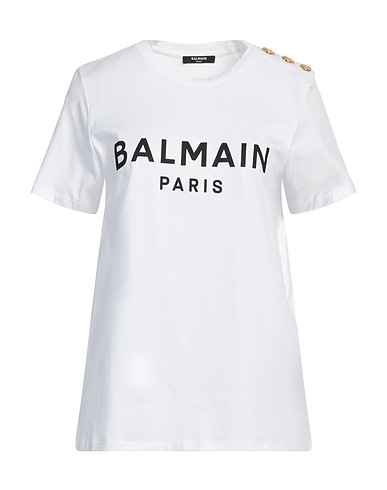 BALMAIN T-shirt Bianco 100% Cotone