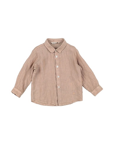 MANUEL RITZ Solid colour shirt 100% Linen
