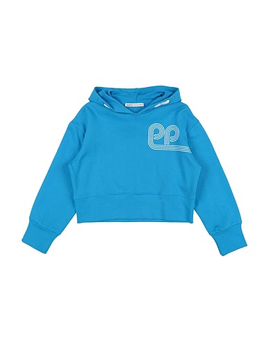 PATRIZIA PEPE Hooded track jacket  Azure 100% Cotton