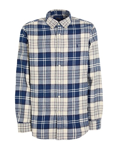 POLO RALPH LAUREN Checked shirt Navy 100% Cotton