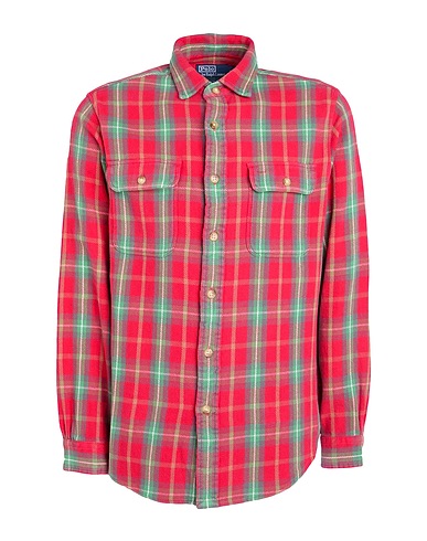 POLO RALPH LAUREN Checked shirt Magenta 100% Cotton
