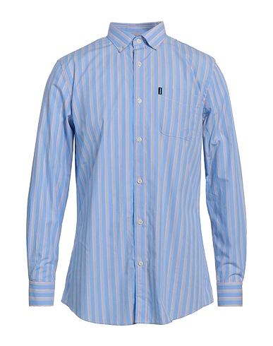 BARBOUR Camicia a righe Blu chiaro 100% Cotone