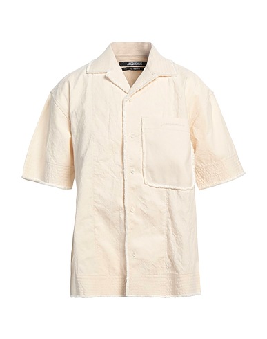 JACQUEMUS Solid color shirt Off white 100% Cotton