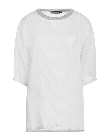 DOLCE&GABBANA T-shirt Light grey 78% Cotton, 22% Silk