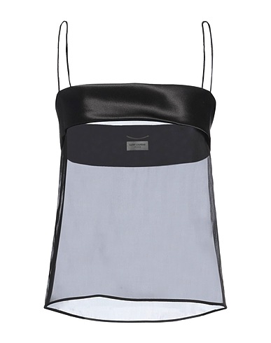 SAINT LAURENT Seidentop Schwarz 100% Seide