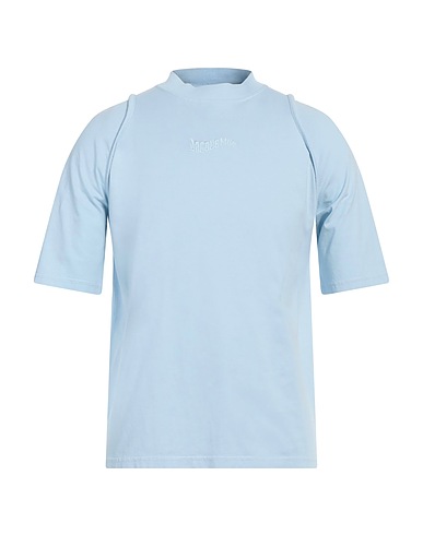 JACQUEMUS Basic T-Shirt Sky blue 100% Organic cotton