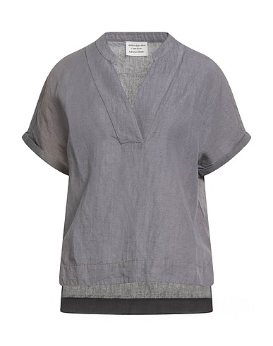 ALESSIA SANTI Top Grey 55% Linen, 45% Cotton