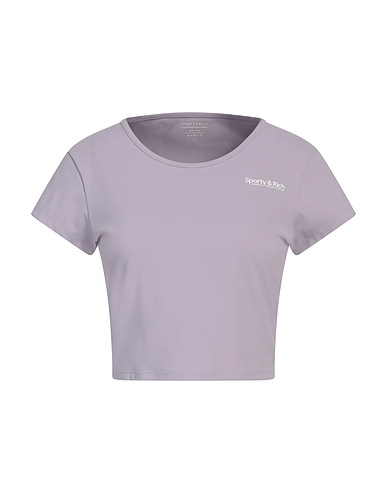 SPORTY & RICH Crop top Lilac 82% Nylon, 18% Elastane