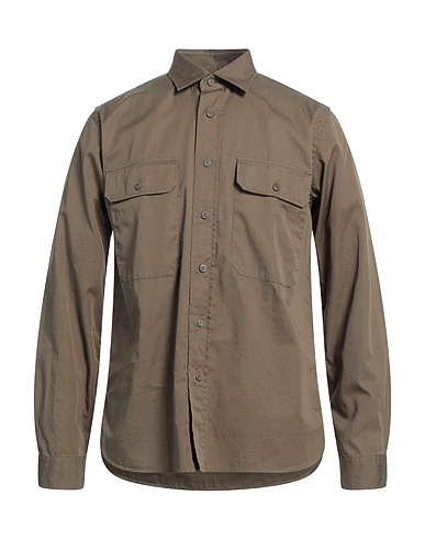 XACUS Solid color shirt Military green 100% Cotton