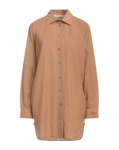 PHILOSOPHY di LORENZO SERAFINI 無地シャツ＆ブラウス キャメル ナイロン 66% / コットン 34%