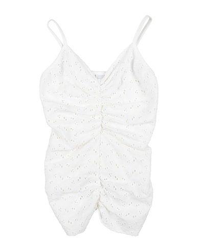 EUROPEAN CULTURE Top Bianco 99% Cotone, 1% Lyocell