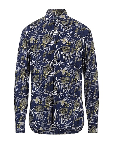 BARBA Napoli Patterned shirt Midnight blue 100% Viscose