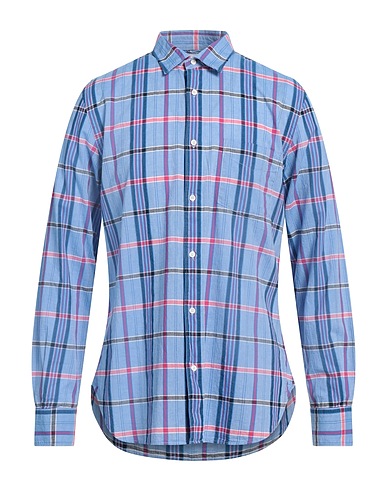ASPESI Checked shirt Light blue 100% Cotton