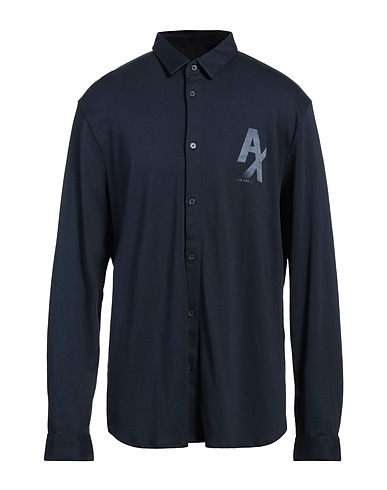 ARMANI EXCHANGE Shirts Midnight blue 70% Cotton, 30% Modal