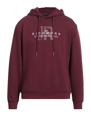 JOHN RICHMOND Hooded track jacket  Burgundy 85% Cotton, 15% Polyester
