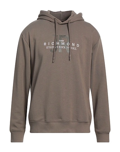 JOHN RICHMOND Hooded sweatshirt Khaki 85% Cotton, 15% Polyester