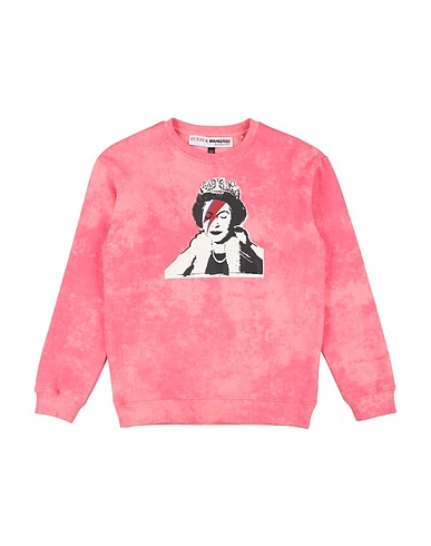 GUESS Sweatshirt Fuchsia 70% Cotton, 30% Polyester
