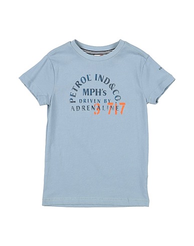 PETROL INDUSTRIES Co. T-shirt Light blue 100% Cotton