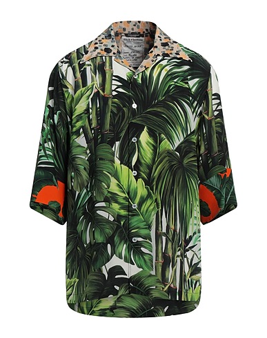 DOLCE&GABBANA Patterned shirt Green 100% Silk
