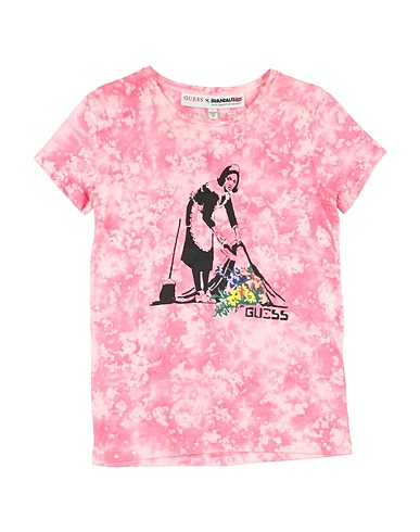 GUESS T-shirt Fuchsia 100% Cotton