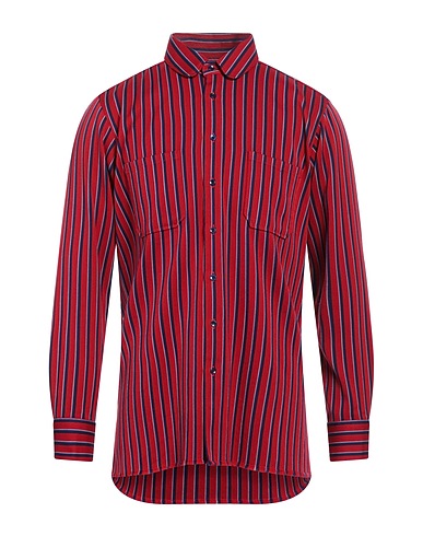 ETRO Striped shirt Red 75% Wool, 25% Cotton