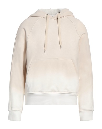 NEIL BARRETT Hooded sweatshirt Beige 100% Cotton, Elastane