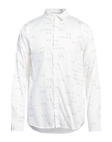 ARMANI EXCHANGE Patterned shirt White 100% Cotton
