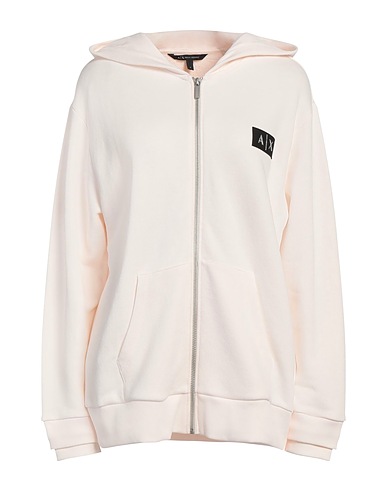 ARMANI EXCHANGE Hooded track jacket  Off white 58% Cotton, 42% Polyester