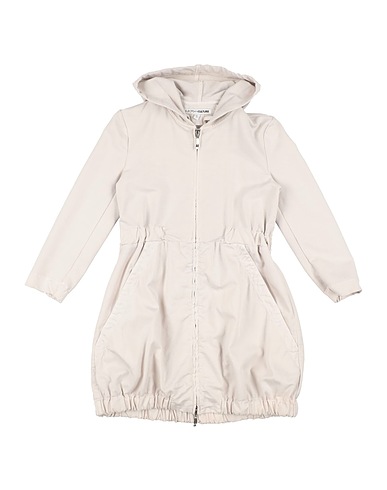 EUROPEAN CULTURE Hooded track jacket  Light grey 98% Cotton, 2% Lyocell