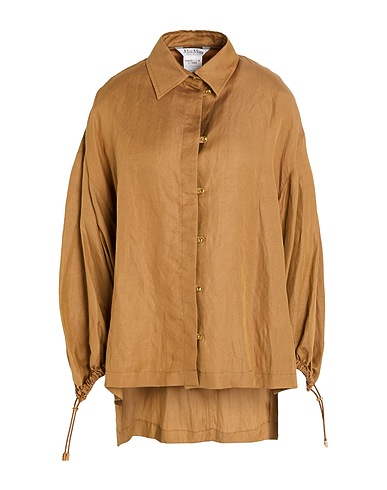 MAX MARA Linen shirt Camel 60% Linen, 40% Silk