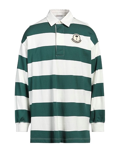 8 MONCLER PALM ANGELS Polo shirt Dark green 100% Cotton
