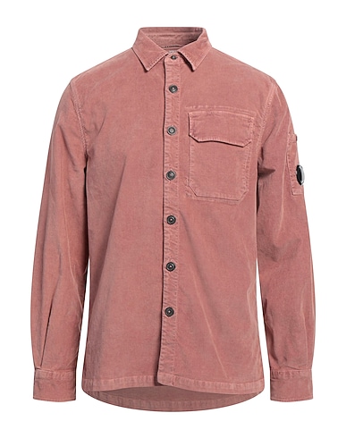 C.P. COMPANY Solid color shirt 97% Cotton, 3% Elastane